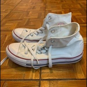 White High-Top Converse - gently used